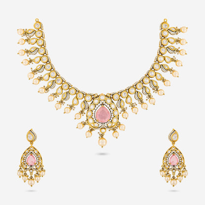 Kundan Polki Necklace Color Mint Polish Victorian