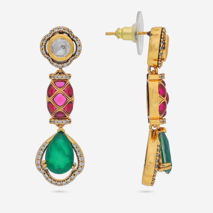 Kundan Polki Necklace Color Ruby-Green Polish Victorian