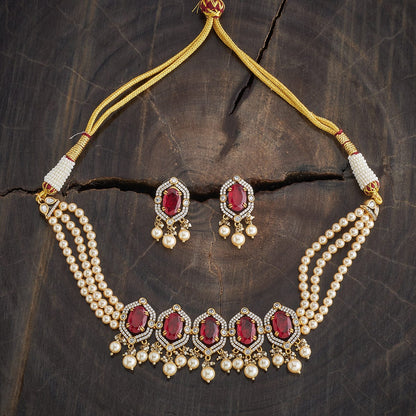 Kundan Polki Necklace Color Green Polish Victorian