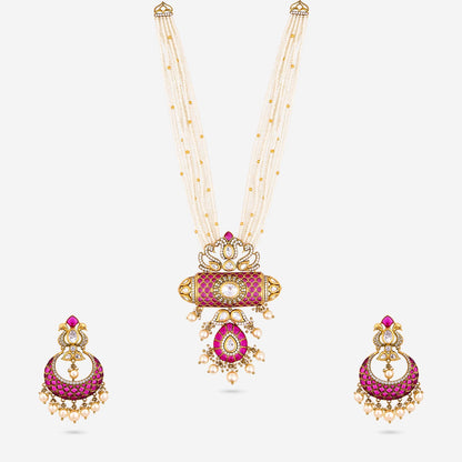 Kundan Polki Necklace Color Green Polish Victorian