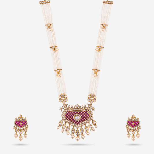 Kundan Polki Necklace Color Green Polish Victorian