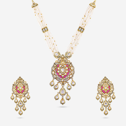Kundan Polki Necklace Color Green Polish Victorian
