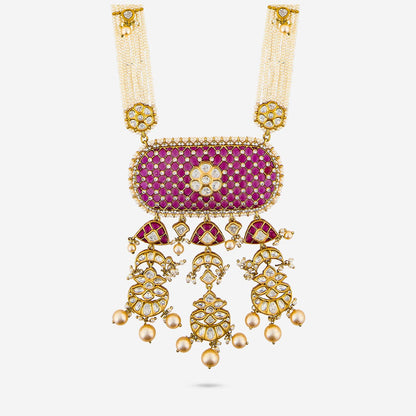 Kundan Polki Necklace Color Ruby Polish Victorian