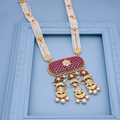 Kundan Polki Necklace Color Ruby Polish Victorian