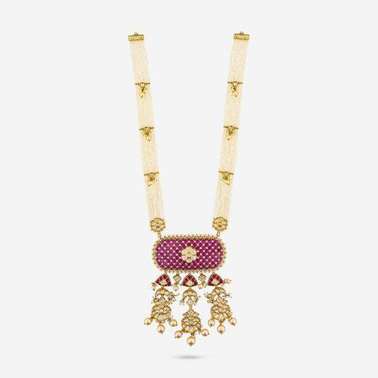 Kundan Polki Necklace Color Ruby Polish Victorian