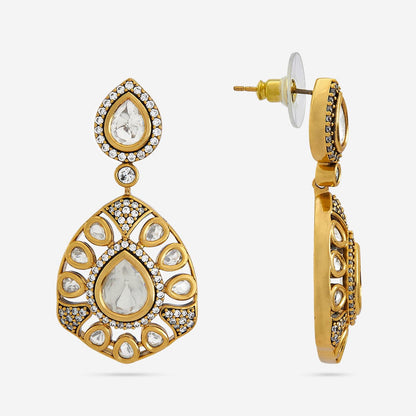 Kundan Polki Necklace Color White Polish Victorian