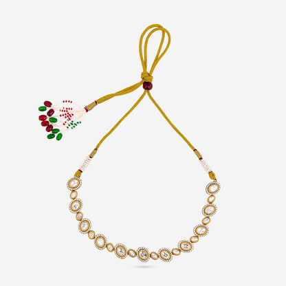 Kundan Polki Necklace Color White Polish Victorian