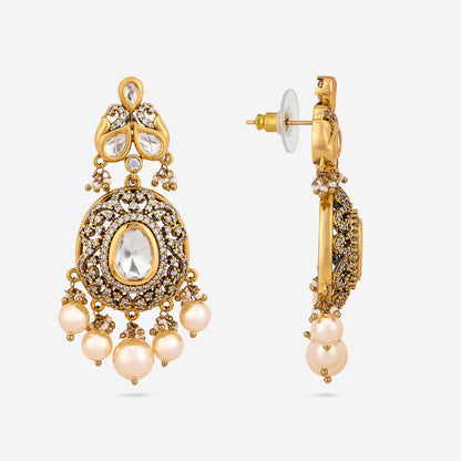 Kundan Polki Necklace Color White Polish Victorian