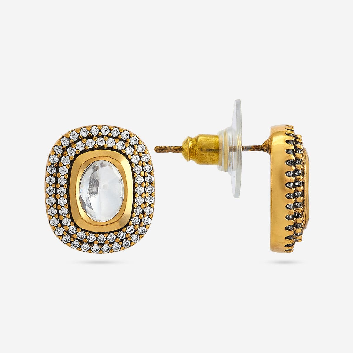 Kundan Polki Necklace Color White Polish Victorian