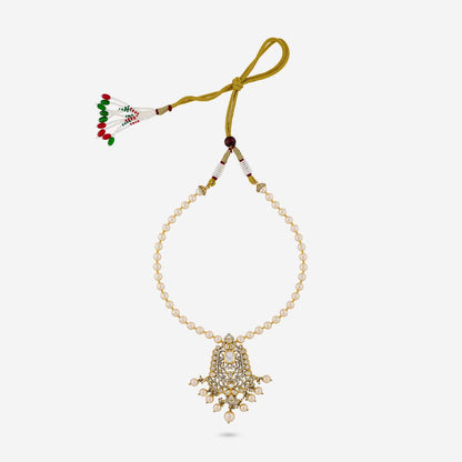 Kundan Polki Necklace Color White Polish Victorian