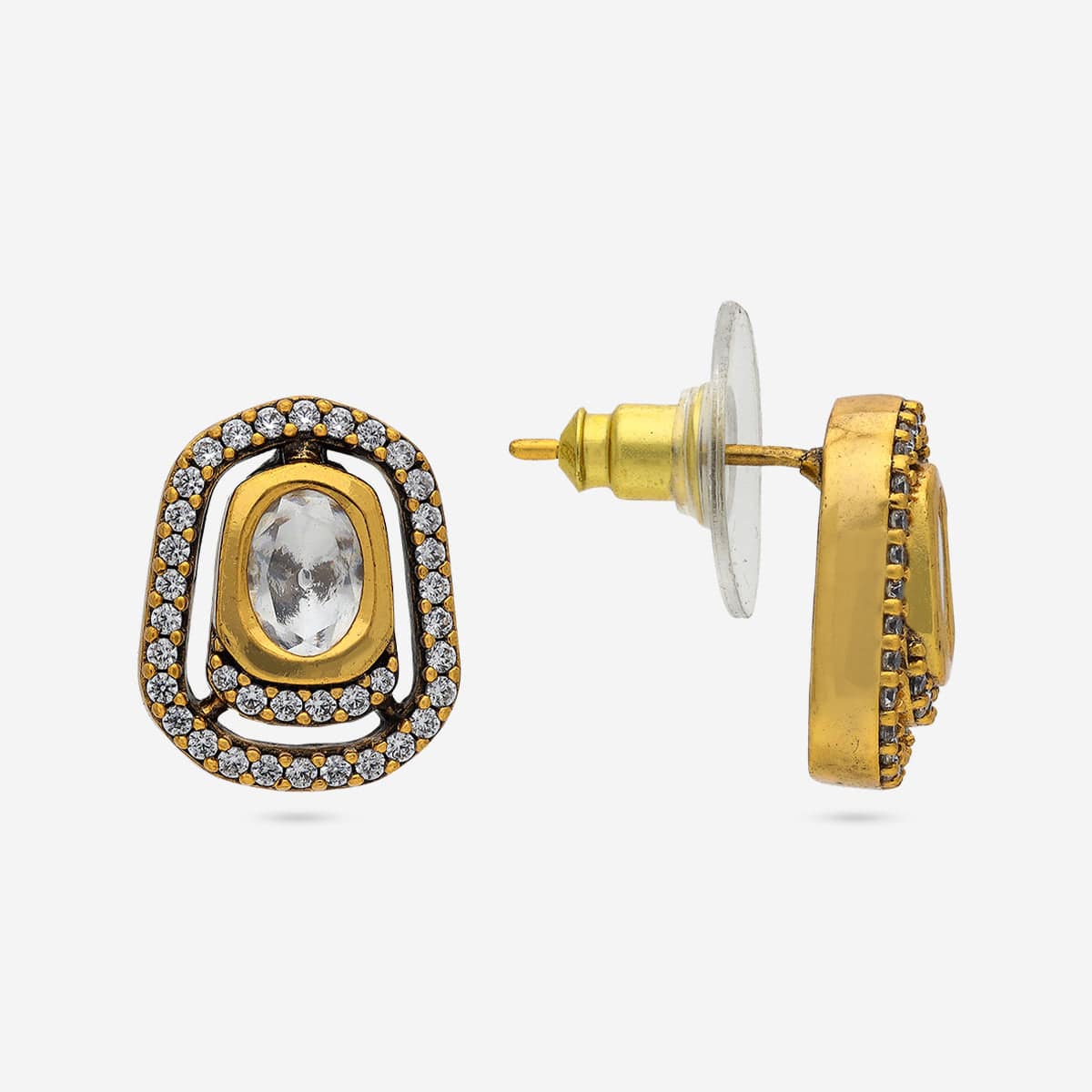 Kundan Polki Necklace Color White Polish Victorian