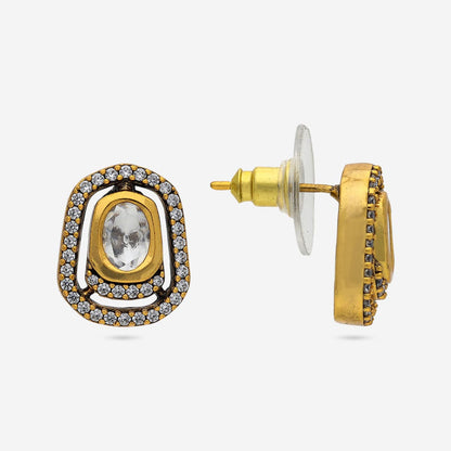 Kundan Polki Necklace Color White Polish Victorian