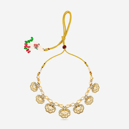 Kundan Polki Necklace Color White Polish Victorian
