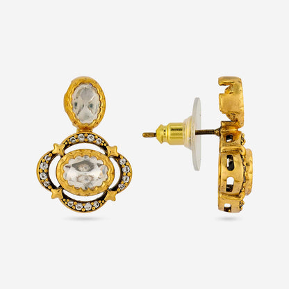 Kundan Polki Necklace Color White Polish Victorian